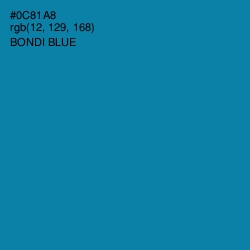 #0C81A8 - Bondi Blue Color Image