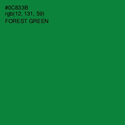 #0C833B - Forest Green Color Image