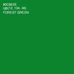 #0C862E - Forest Green Color Image
