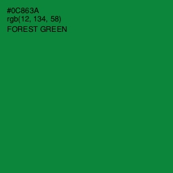 #0C863A - Forest Green Color Image