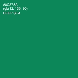 #0C875A - Deep Sea Color Image