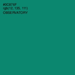 #0C876F - Observatory Color Image