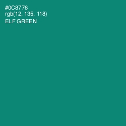#0C8776 - Elf Green Color Image