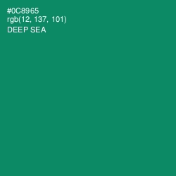 #0C8965 - Deep Sea Color Image