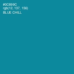 #0C899C - Blue Chill Color Image