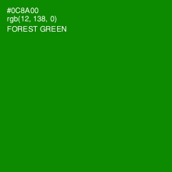 #0C8A00 - Forest Green Color Image