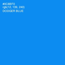 #0C8BF0 - Dodger Blue Color Image