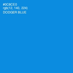 #0C8CE0 - Dodger Blue Color Image