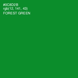 #0C8D2B - Forest Green Color Image