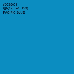 #0C8DC1 - Pacific Blue Color Image