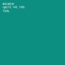 #0C8E81 - Teal Color Image