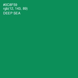 #0C8F59 - Deep Sea Color Image