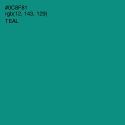 #0C8F81 - Teal Color Image