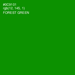 #0C9101 - Forest Green Color Image