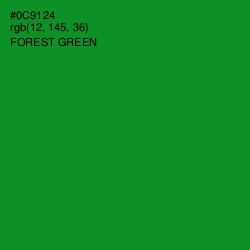 #0C9124 - Forest Green Color Image