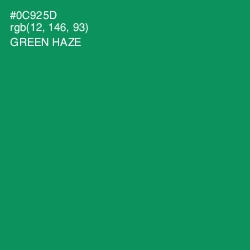 #0C925D - Green Haze Color Image