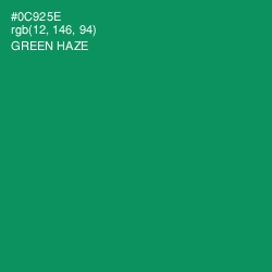 #0C925E - Green Haze Color Image