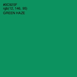 #0C925F - Green Haze Color Image