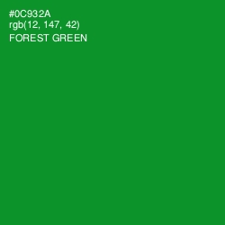 #0C932A - Forest Green Color Image
