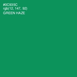 #0C935C - Green Haze Color Image