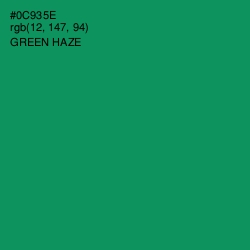 #0C935E - Green Haze Color Image