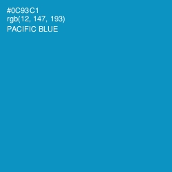 #0C93C1 - Pacific Blue Color Image