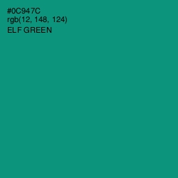 #0C947C - Elf Green Color Image