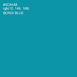 #0C94A8 - Bondi Blue Color Image