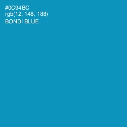 #0C94BC - Bondi Blue Color Image