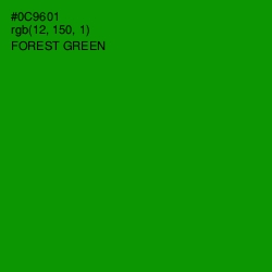 #0C9601 - Forest Green Color Image