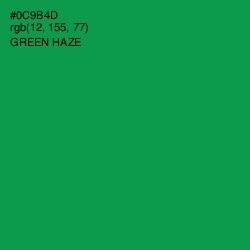 #0C9B4D - Green Haze Color Image