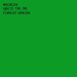 #0C9C26 - Forest Green Color Image