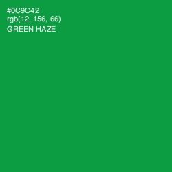 #0C9C42 - Green Haze Color Image