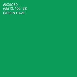 #0C9C59 - Green Haze Color Image