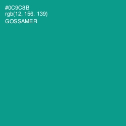 #0C9C8B - Gossamer Color Image