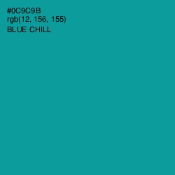 #0C9C9B - Blue Chill Color Image