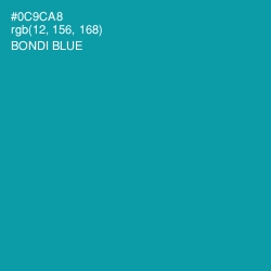 #0C9CA8 - Bondi Blue Color Image