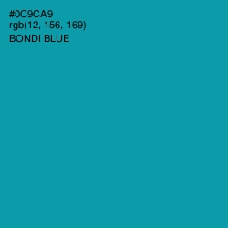 #0C9CA9 - Bondi Blue Color Image