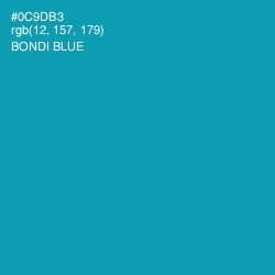 #0C9DB3 - Bondi Blue Color Image