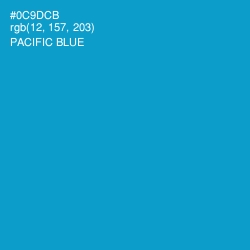 #0C9DCB - Pacific Blue Color Image