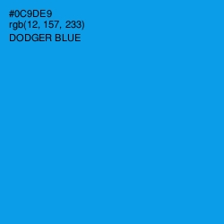 #0C9DE9 - Dodger Blue Color Image