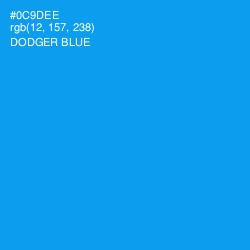 #0C9DEE - Dodger Blue Color Image