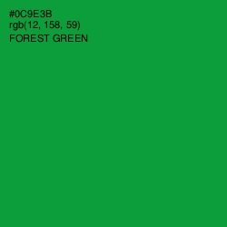 #0C9E3B - Forest Green Color Image