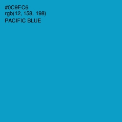 #0C9EC6 - Pacific Blue Color Image