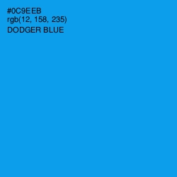 #0C9EEB - Dodger Blue Color Image