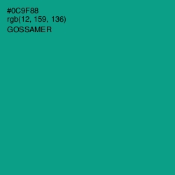 #0C9F88 - Gossamer Color Image