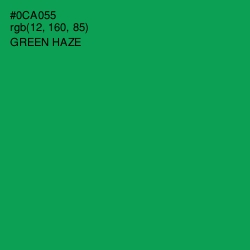 #0CA055 - Green Haze Color Image