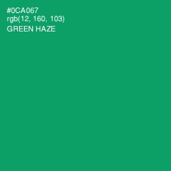 #0CA067 - Green Haze Color Image
