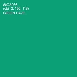 #0CA076 - Green Haze Color Image