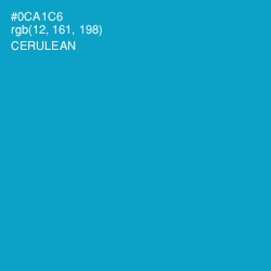#0CA1C6 - Cerulean Color Image